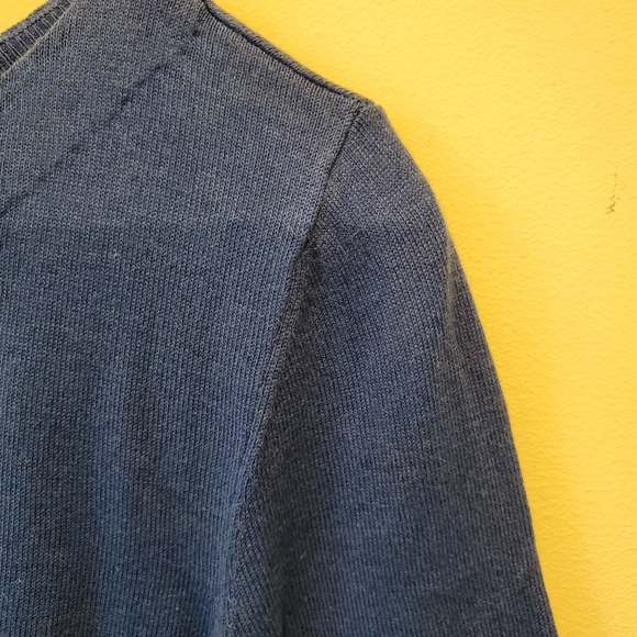 Talbots Short Sleeves Sweater Sz L Blue - Picture 4 of 9